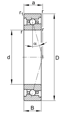 HS71918-E-T-P4S-UL Spindle Bearing drawing HS71918-E-T-P4S-UL Spindle Bearing drawing